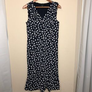 Talbots Navy Blue Print Women’s Dress Size 10